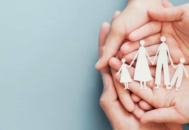 Adult And Children Hands Holding Paper Family Cutout, Family Hom