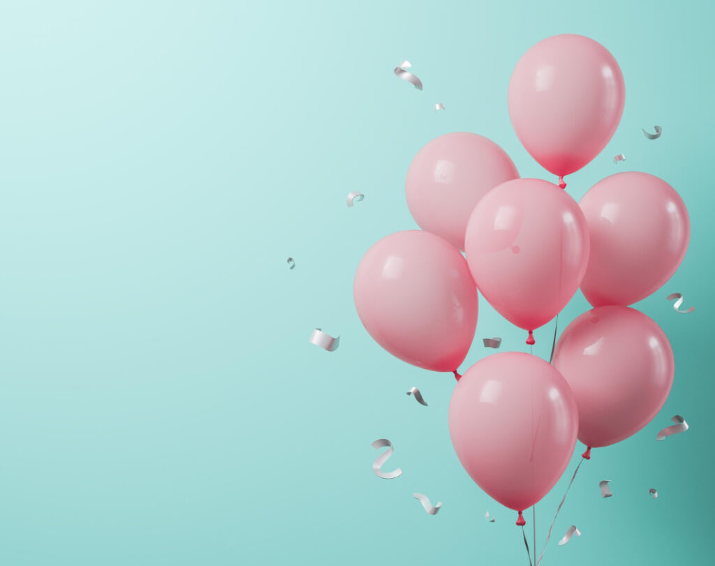 Ballons Roses Espace Copie