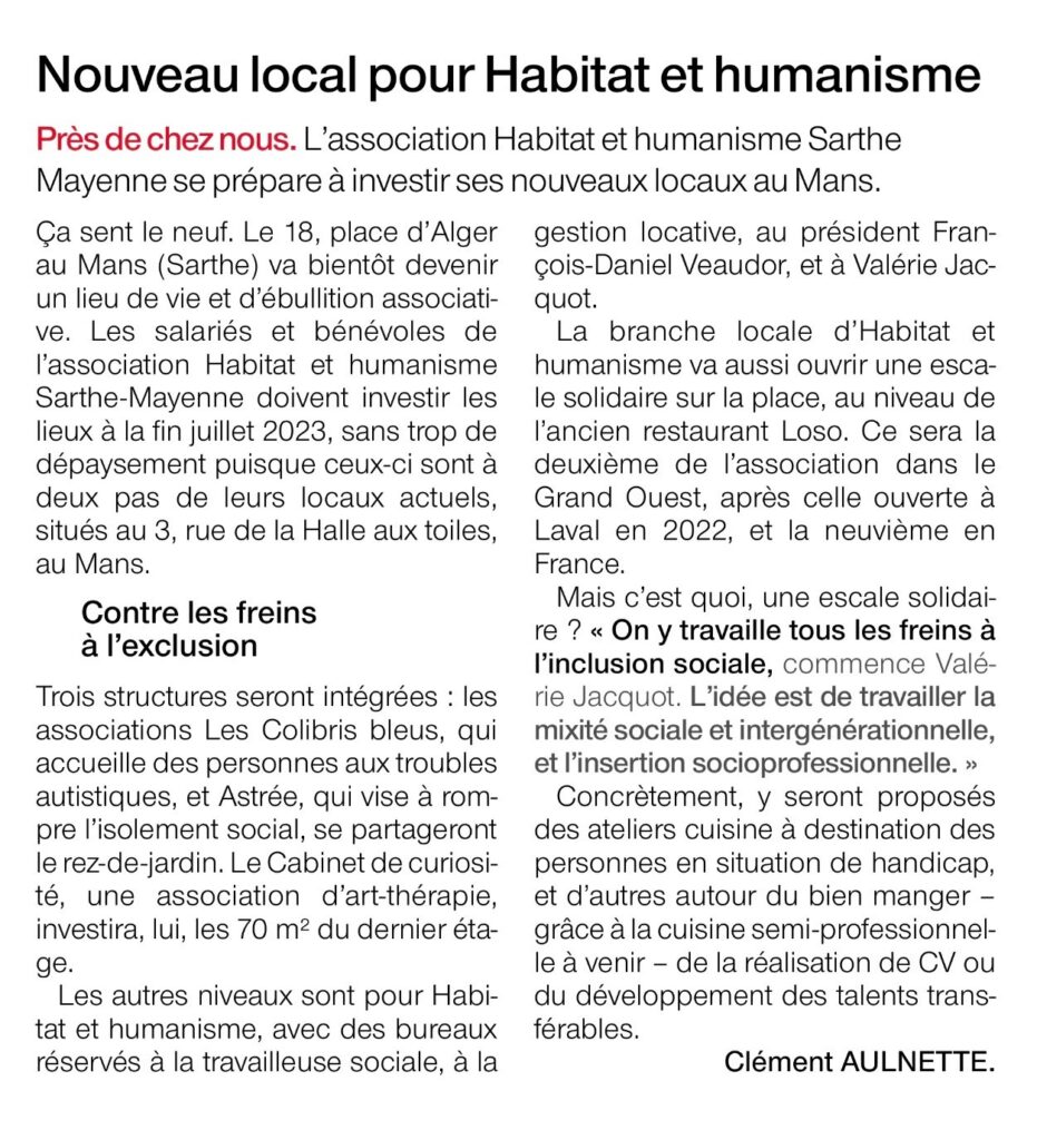 Ouest France, 20 juillet 2023