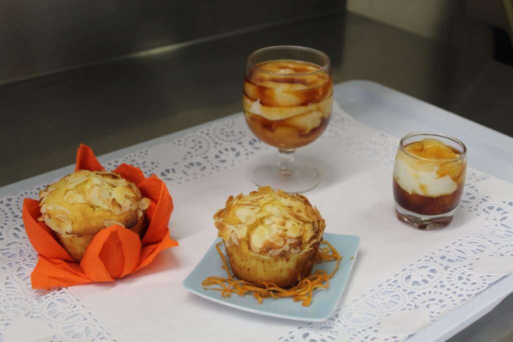 Le Foyer Notre-Dame a préparé deux recettes pour ce concours :  une verrine du verger et un muffin automnal