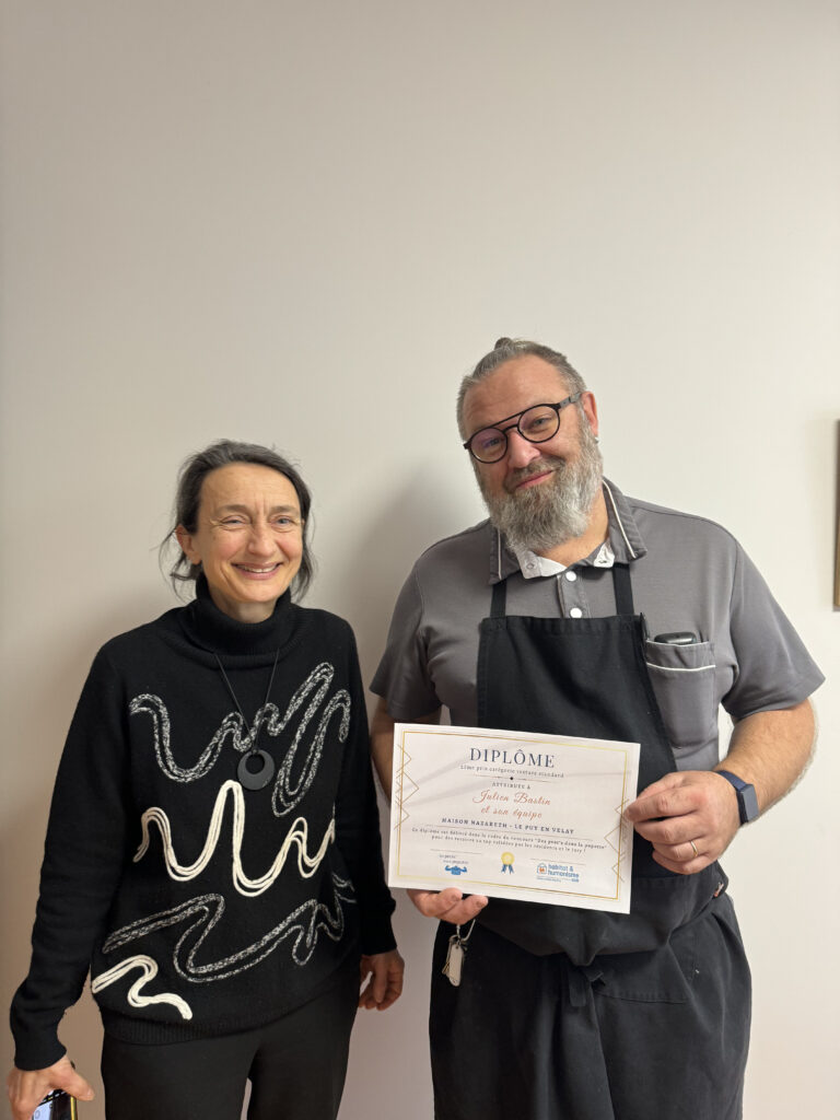 Isabelle Keirle, directrice, et Julien Bastin, chef de cuisine Nazareth au Puy-en-Velay